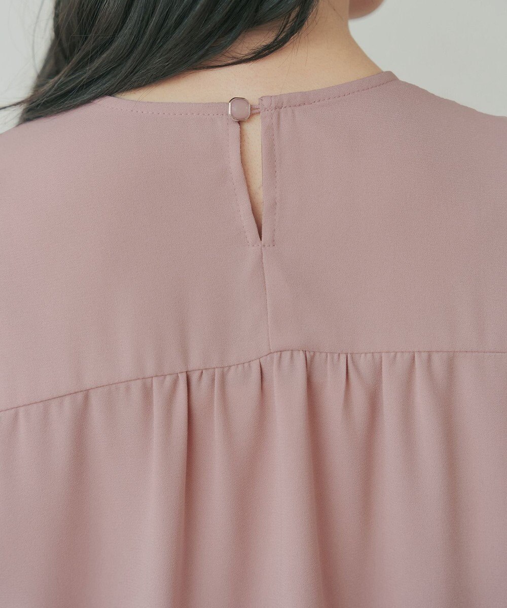 Tiaclasse L 配色パイピングボウタイブラウス 