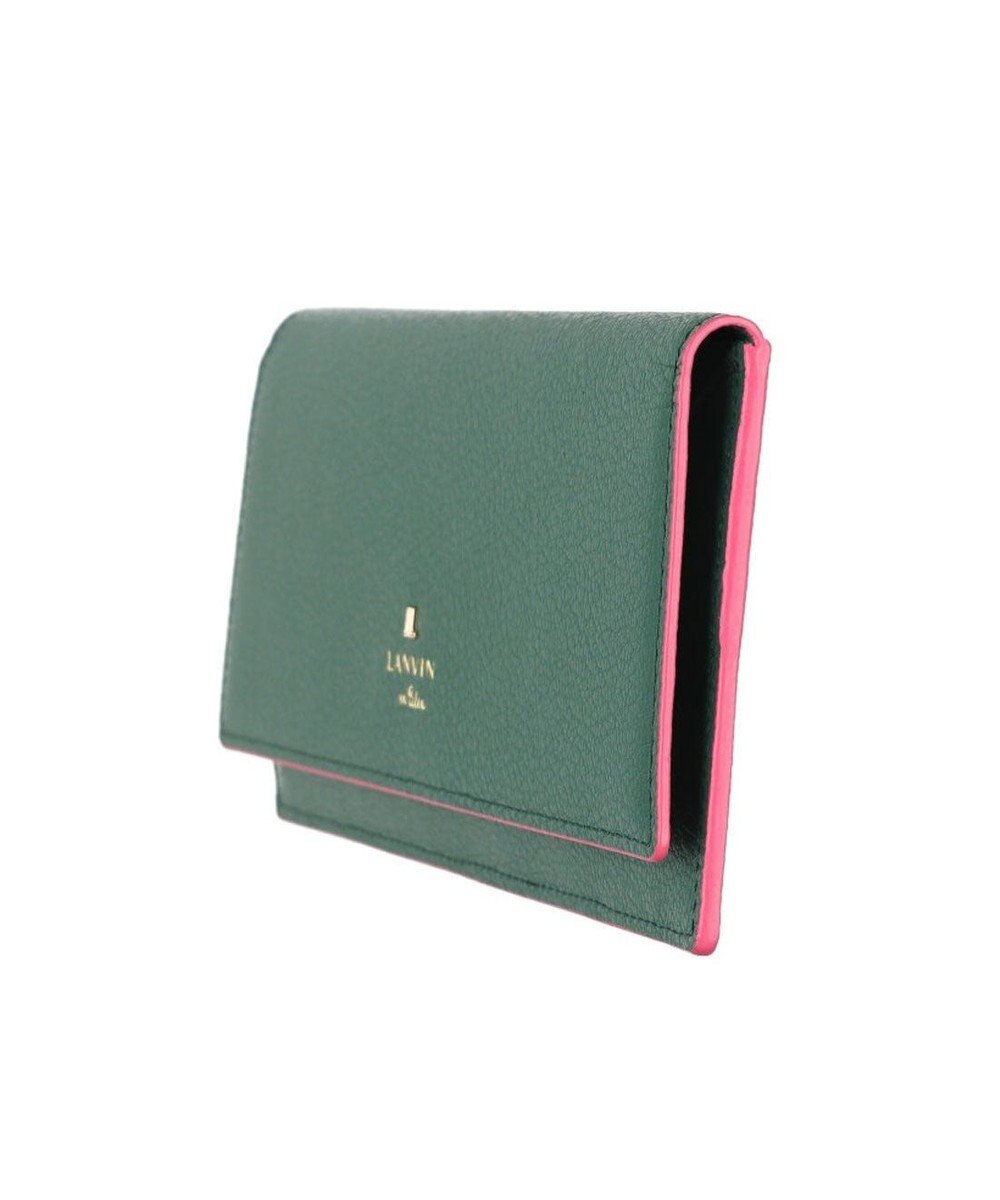 LANVIN en Bleu リム 被せ薄マチ長財布 