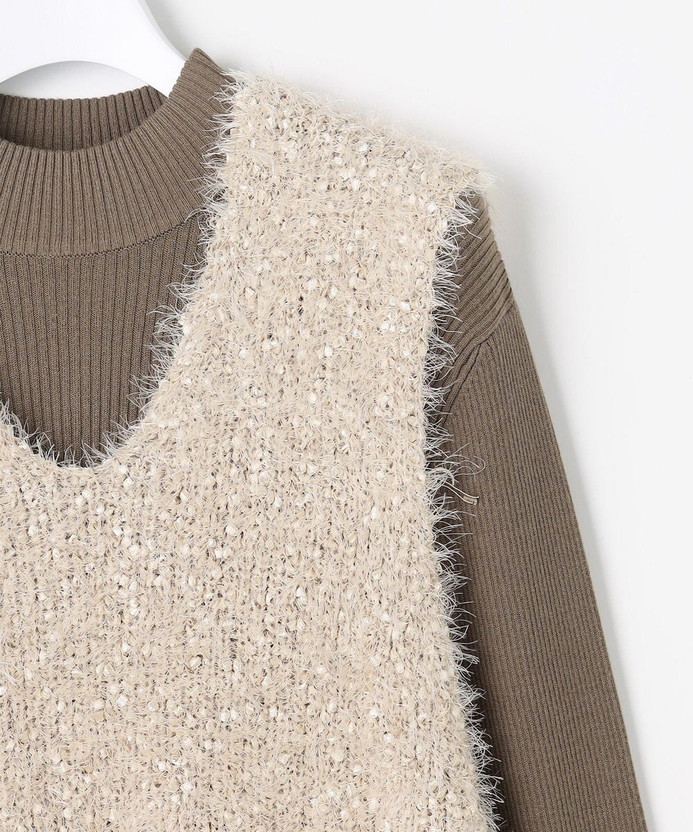 Feroux ジレ付きニット ワンピース 