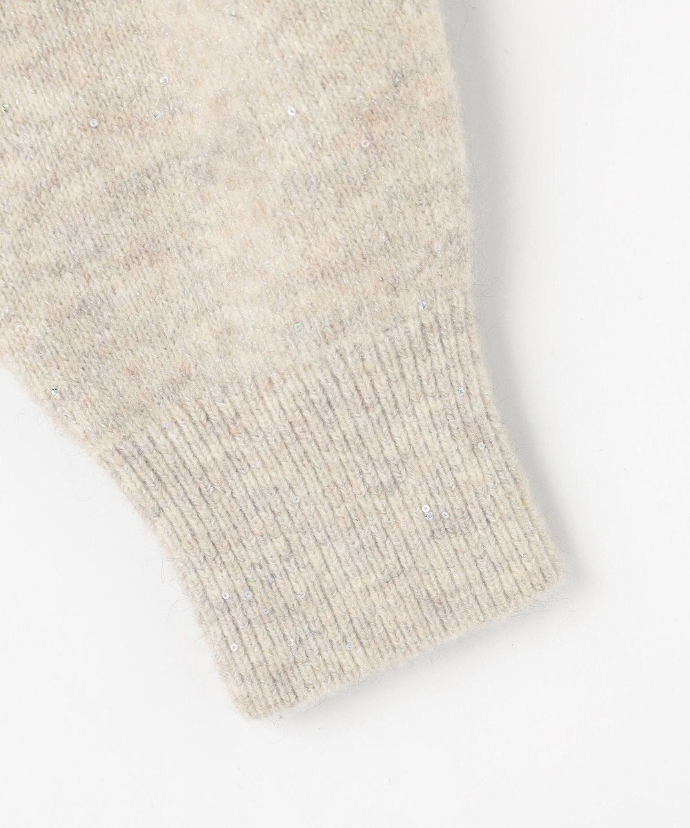 組曲 【加藤ローサさん着用 / 前後着用可】スパンコールヤーン カーディガン 