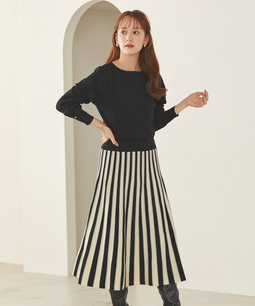 WEB限定カラーあり】プリーツコンビニット ワンピース / Feroux  