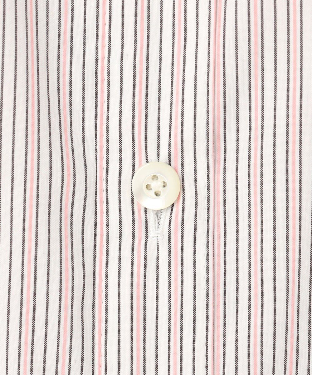 J.PRESS LADIES 【洗える】BEZコットンナイロン ストライプ シャツカラー ブラウス 