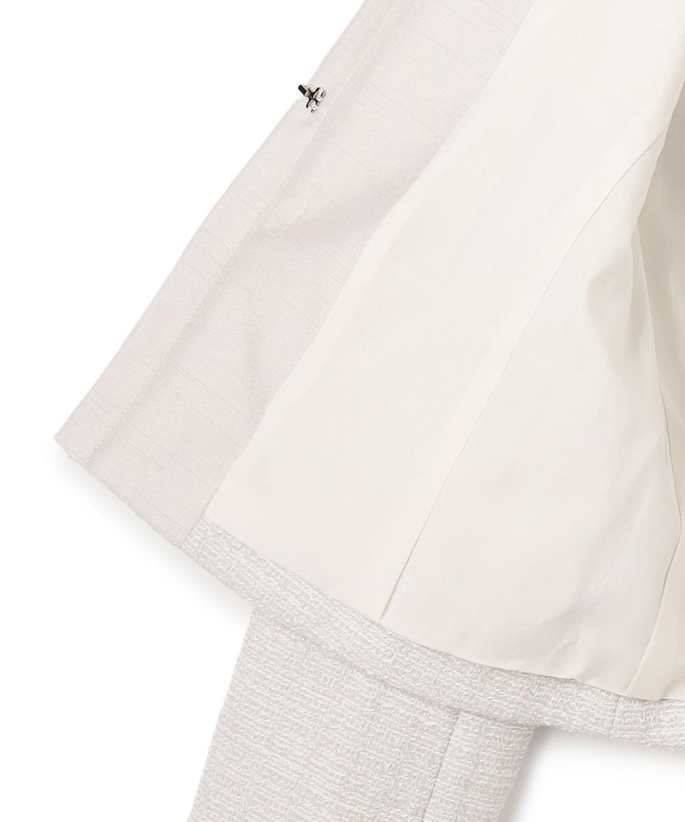 23区 L 【セットアップ対応】ライトシャインツイード ノーカラージャケット 