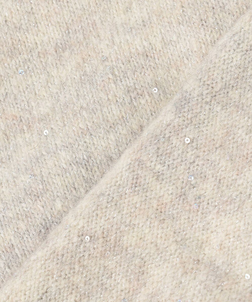 組曲 【加藤ローサさん着用 / 前後着用可】スパンコールヤーン カーディガン 