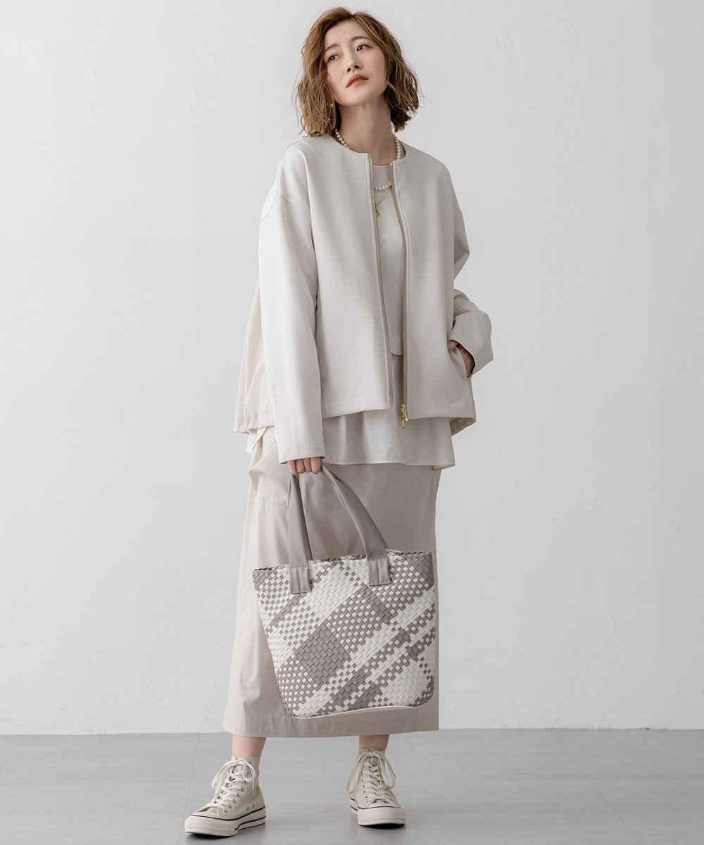 23区 【洗える】シアータフタ コンビ カットソー 