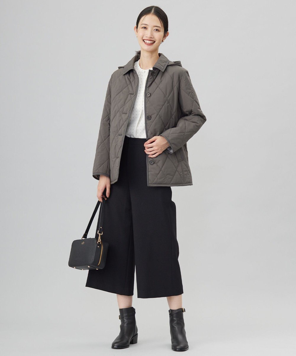 J.PRESS LADIES L 【WEB限定カラーあり・洗える】ツムギート flannel ワイド クロップド パンツ 