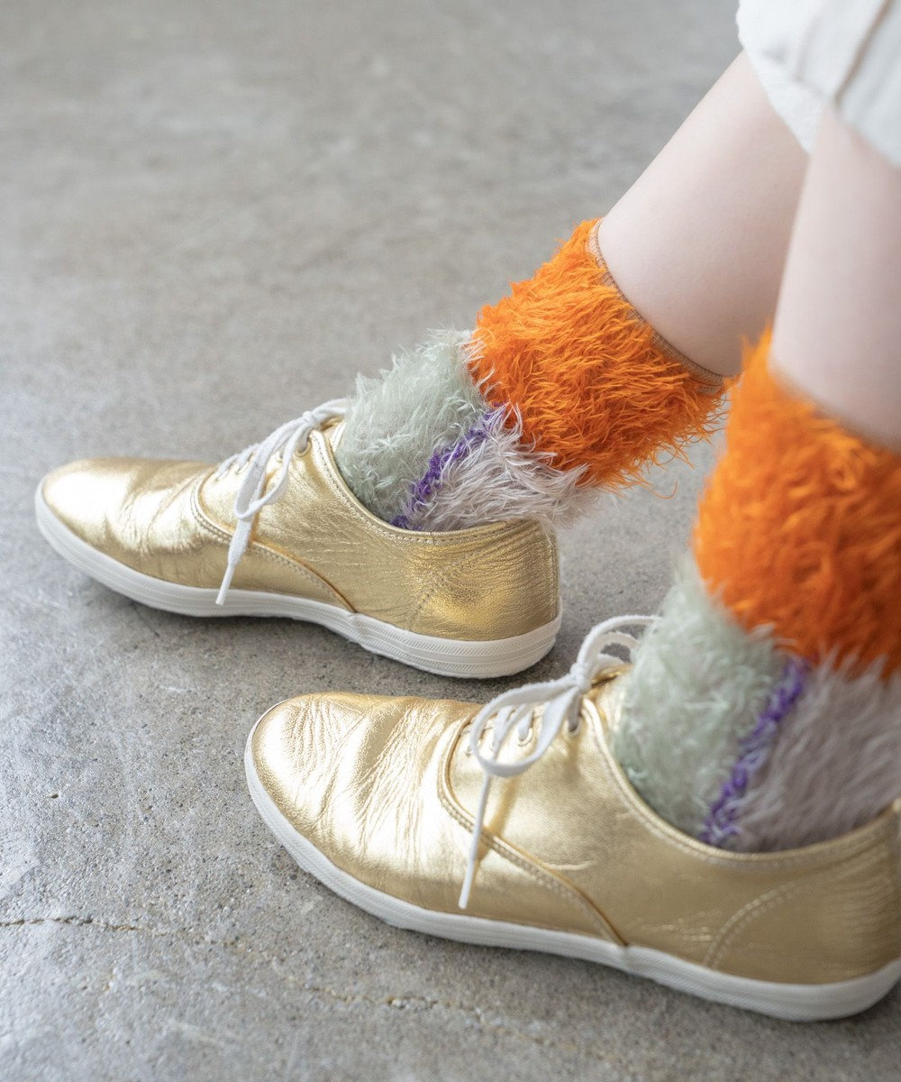 COQ HAPPY PENGUIN リバーシブルファーソックス 