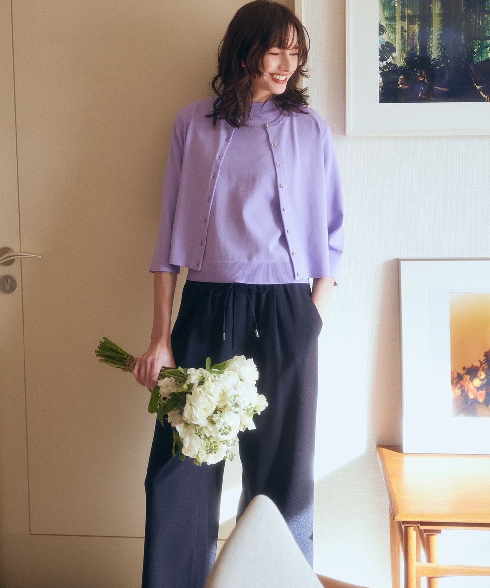 組曲 マイラックカラー カーディガン 