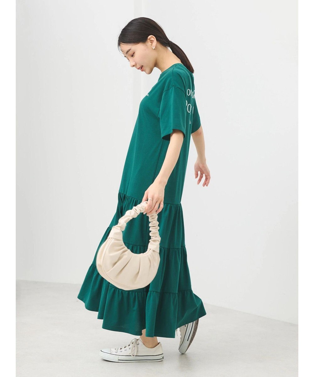 earth music&ecology バックロゴティアードワンピース 