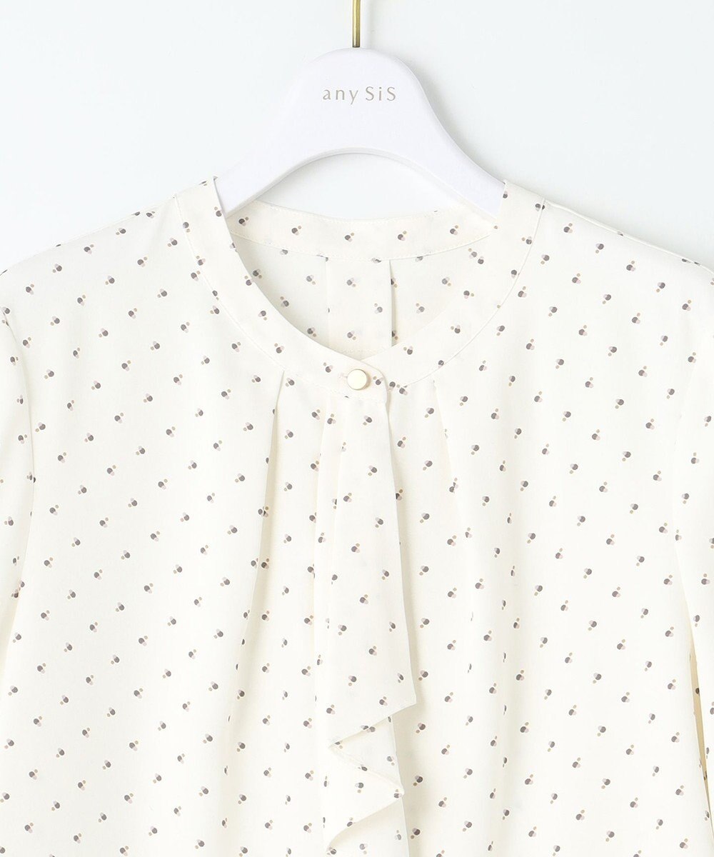 ANY SIS S 【洗える】ラッフルボウ ブラウス 