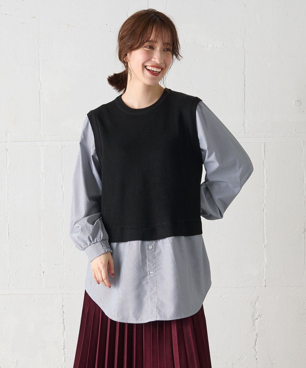 ANY 【洗濯機可】ベストドッキングブラウス 