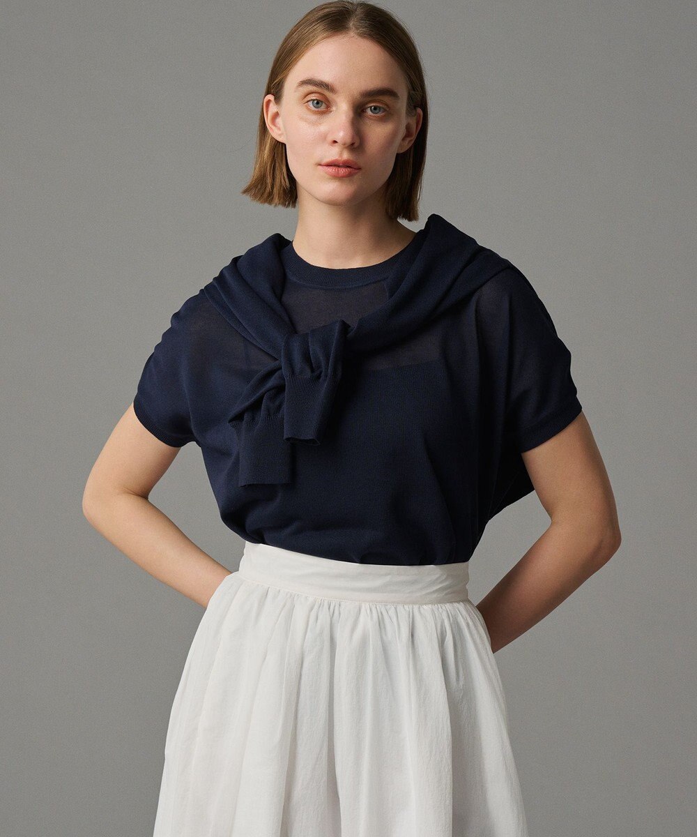 uncrave シアー ニットプルオーバー 