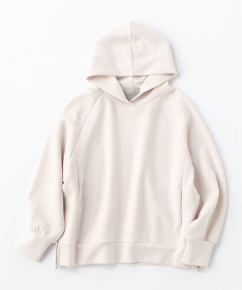 UNFILO L 【洗える】ダブルフェイス サイドZIPフーディ 