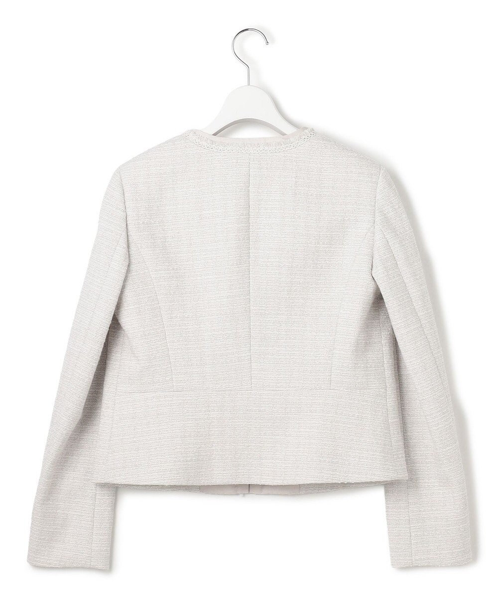 23区 L 【セットアップ対応】ライトシャインツイード ノーカラージャケット 