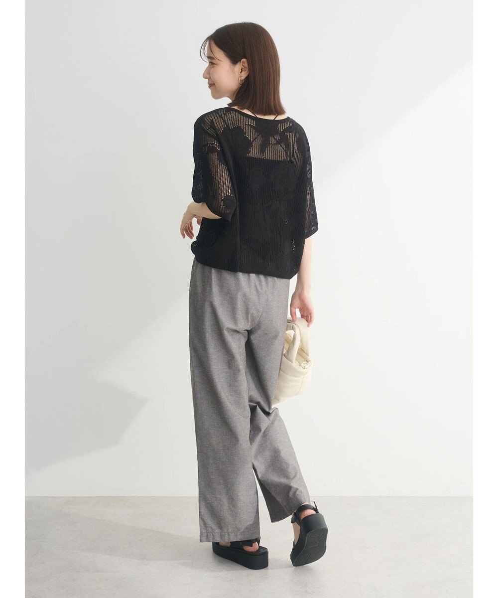 Green Parks 花柄メッシュニットプルオーバー 