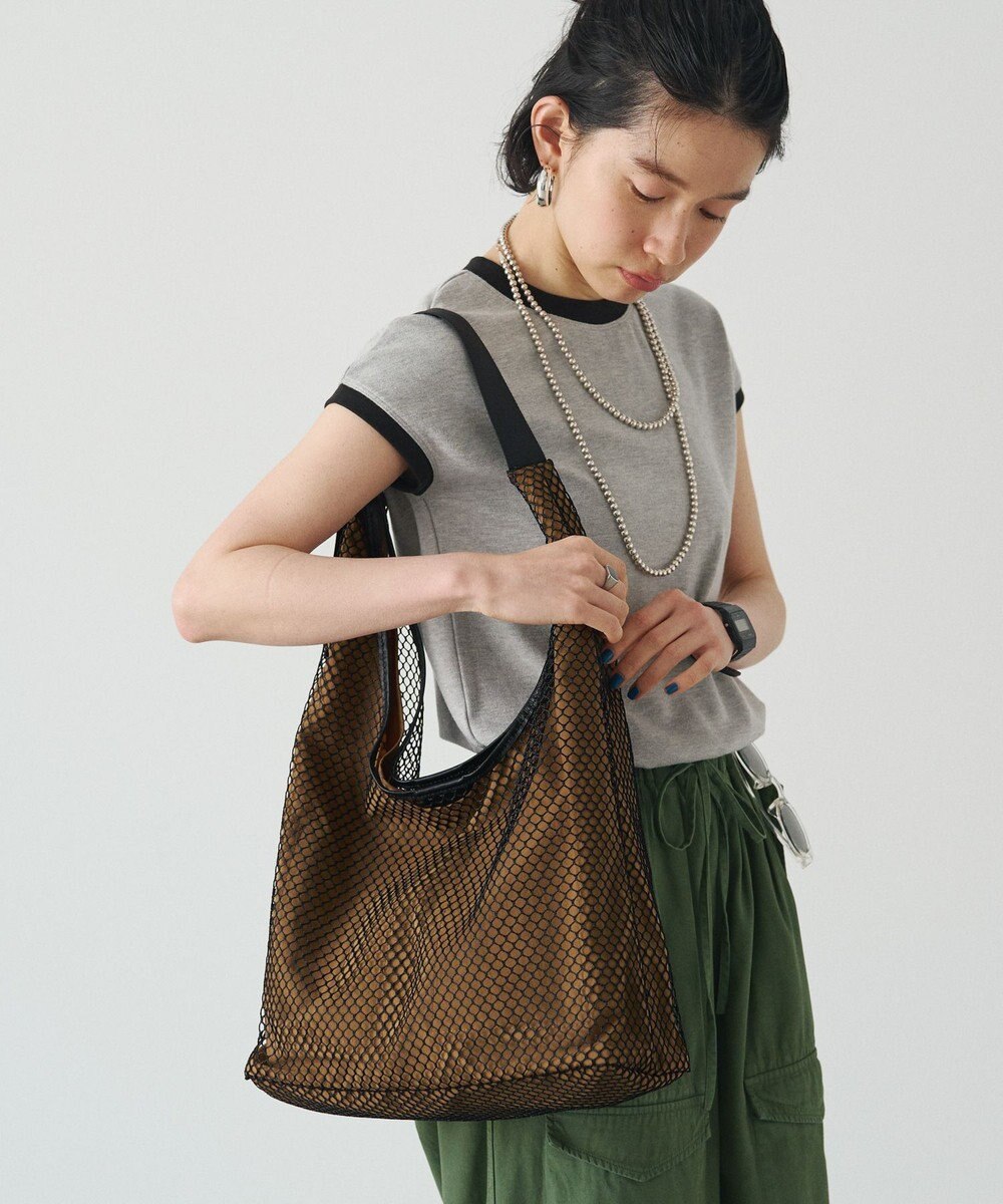 russet ≪A4サイズ収納可能≫メッシュホーボーバッグ(CE-1749) 