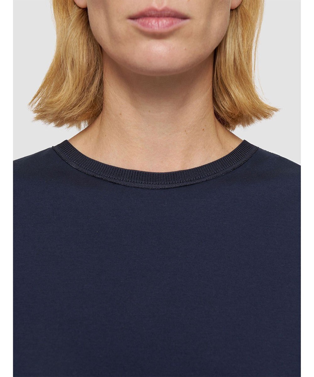 JOSEPH 【洗える】ポプリンジャージー　キャップスリーブティーシャツ 