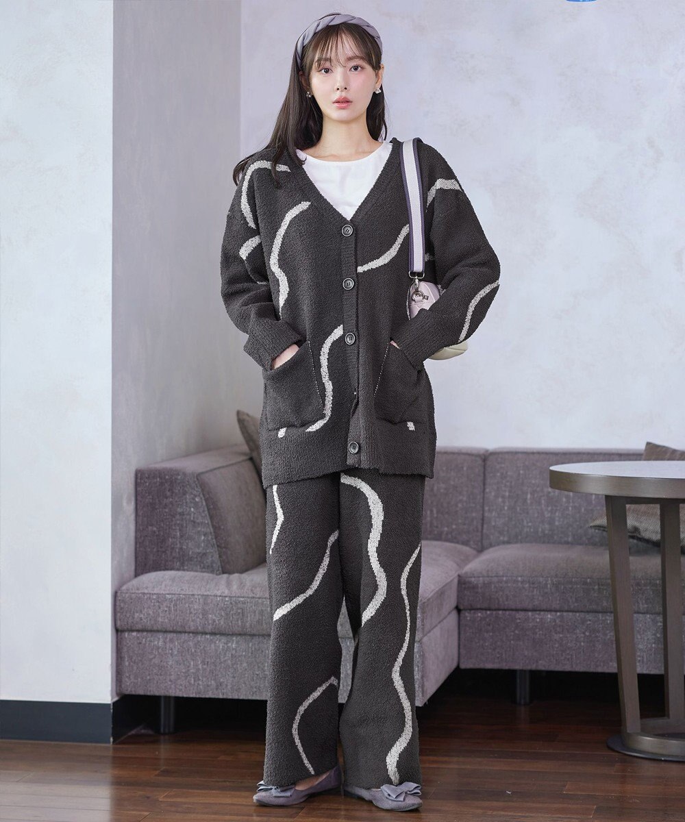 Tiaclasse ふわもちニュアンス配色ニットパンツ 