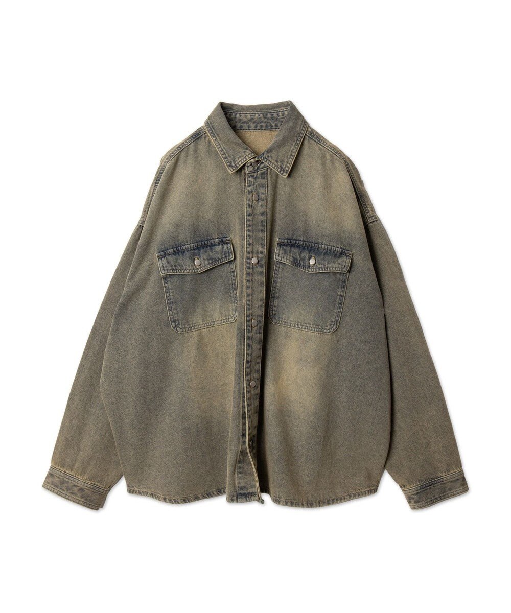 WEGO 【ユニセックス着用ITEM】 デニムBIGシャツ（LS） 