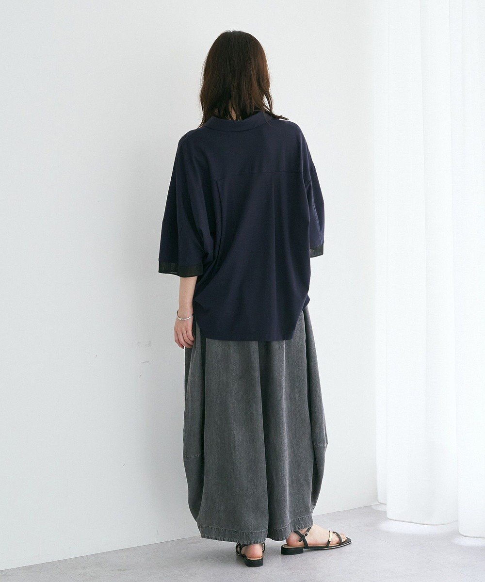 YECCA VECCA デニムコクーンドレープパンツ 