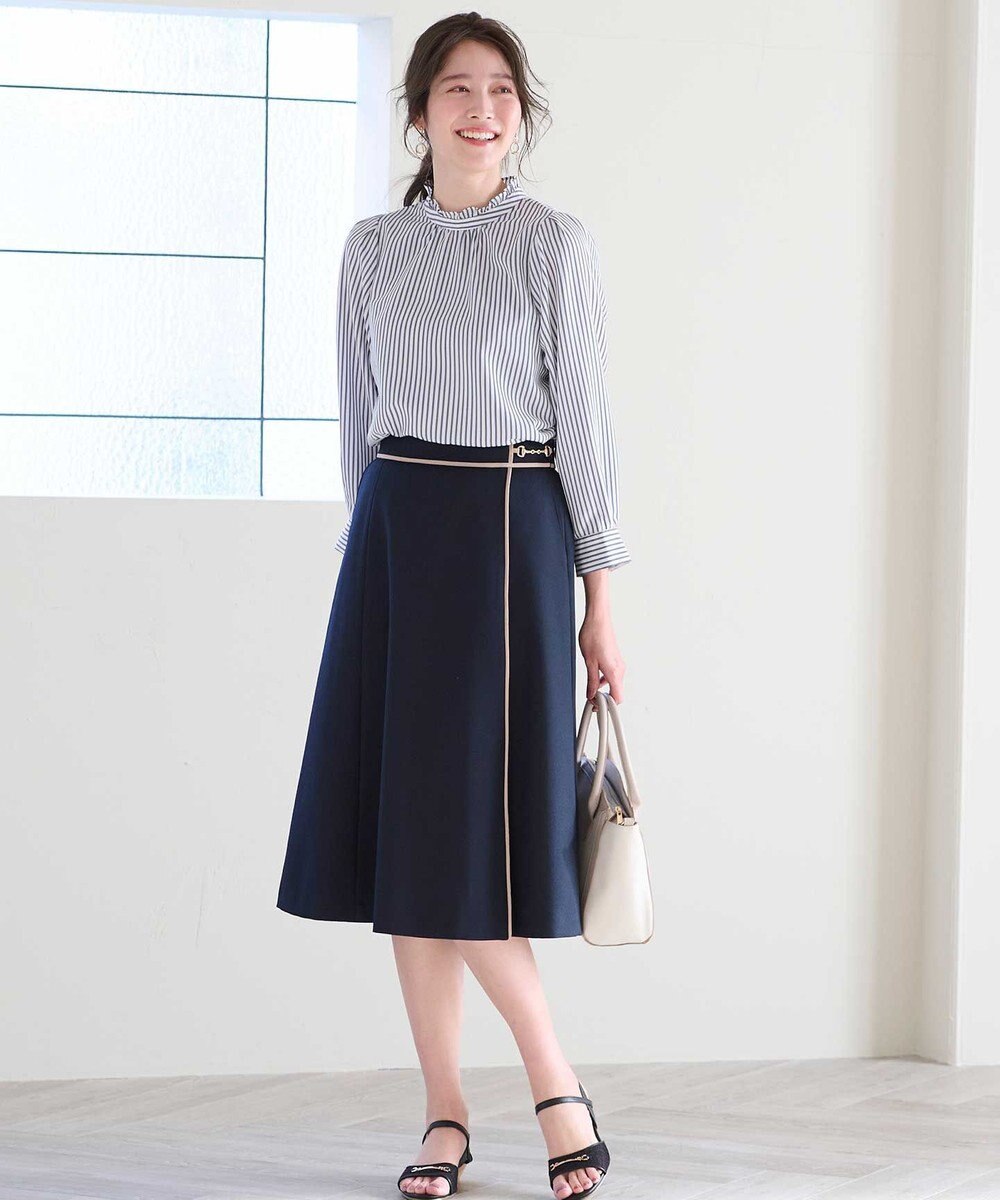 ANY SIS 【洗える】ビットポイントフレア スカート 