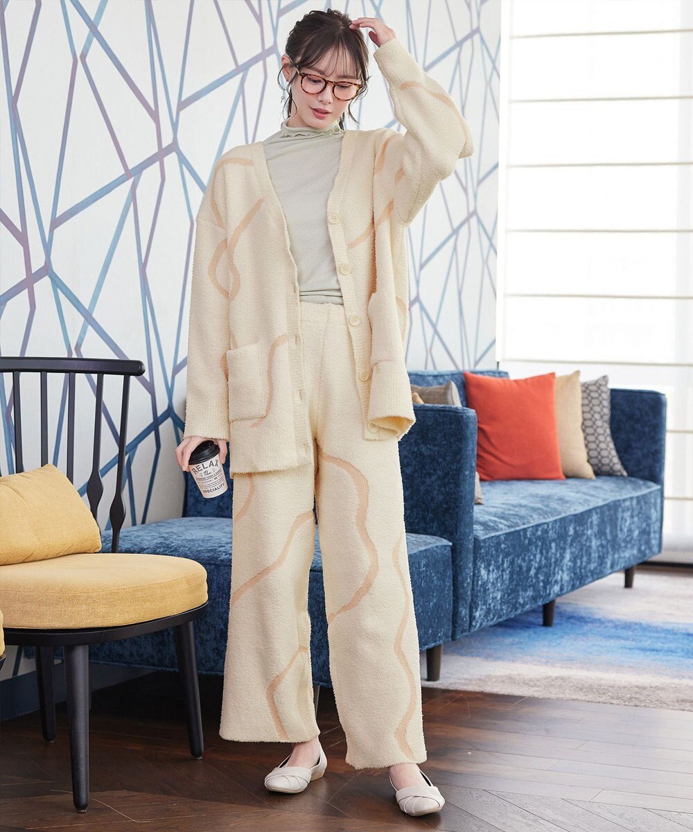 Tiaclasse ふわもちニュアンス配色ニットパンツ 