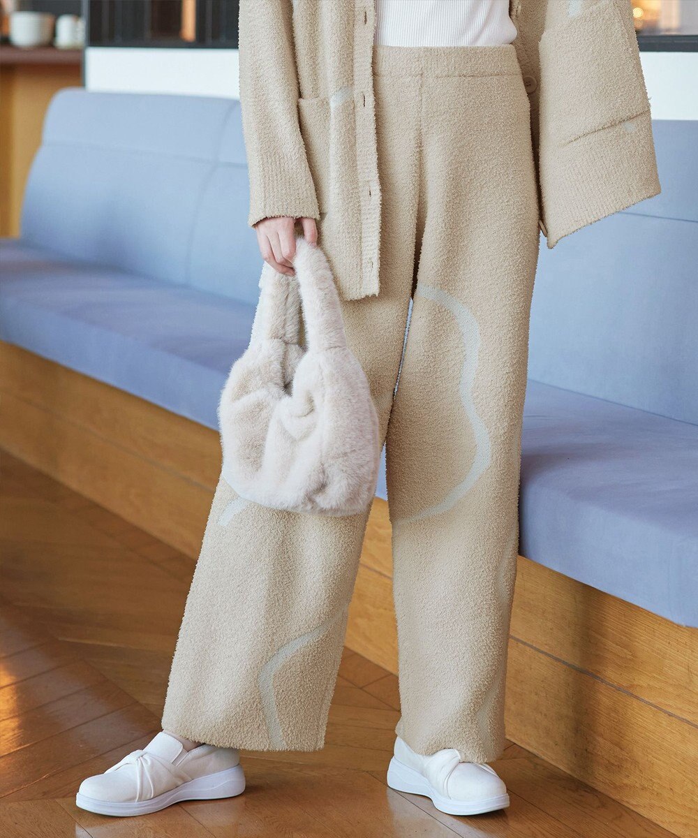 Tiaclasse ふわもちニュアンス配色ニットパンツ 