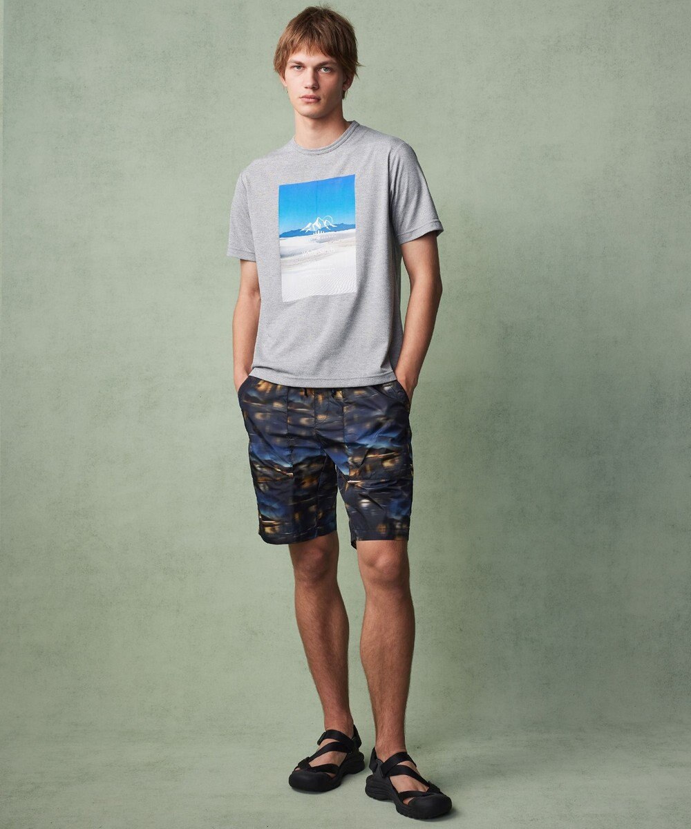 JOSEPH ABBOUD MOUNTAIN 【吸水速乾/消臭性】デオドライ天竺 フォトプリント Ｔシャツ 
