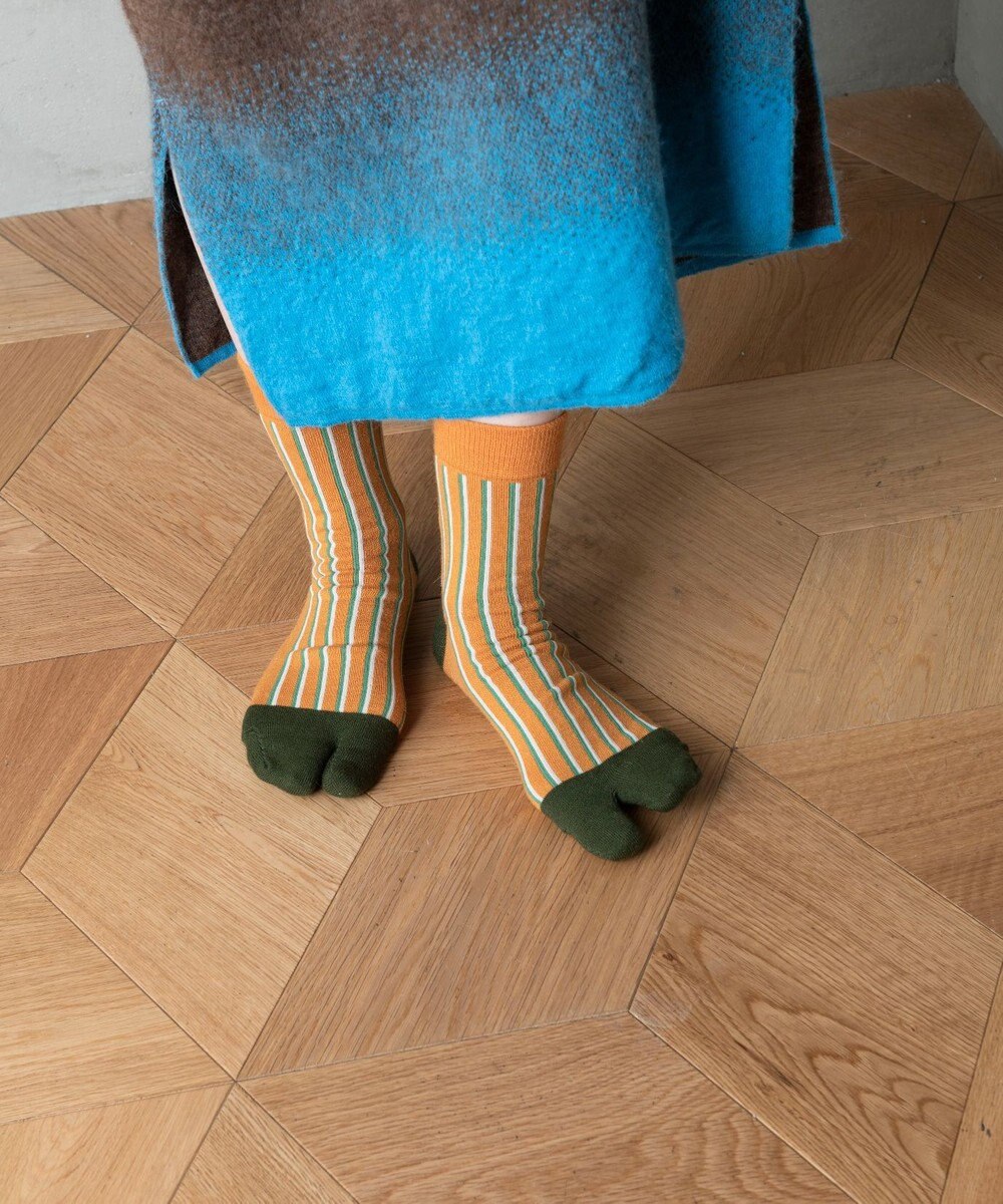 TRICOTE STRIPE TABI SOCKS／ストライプタビソックス 