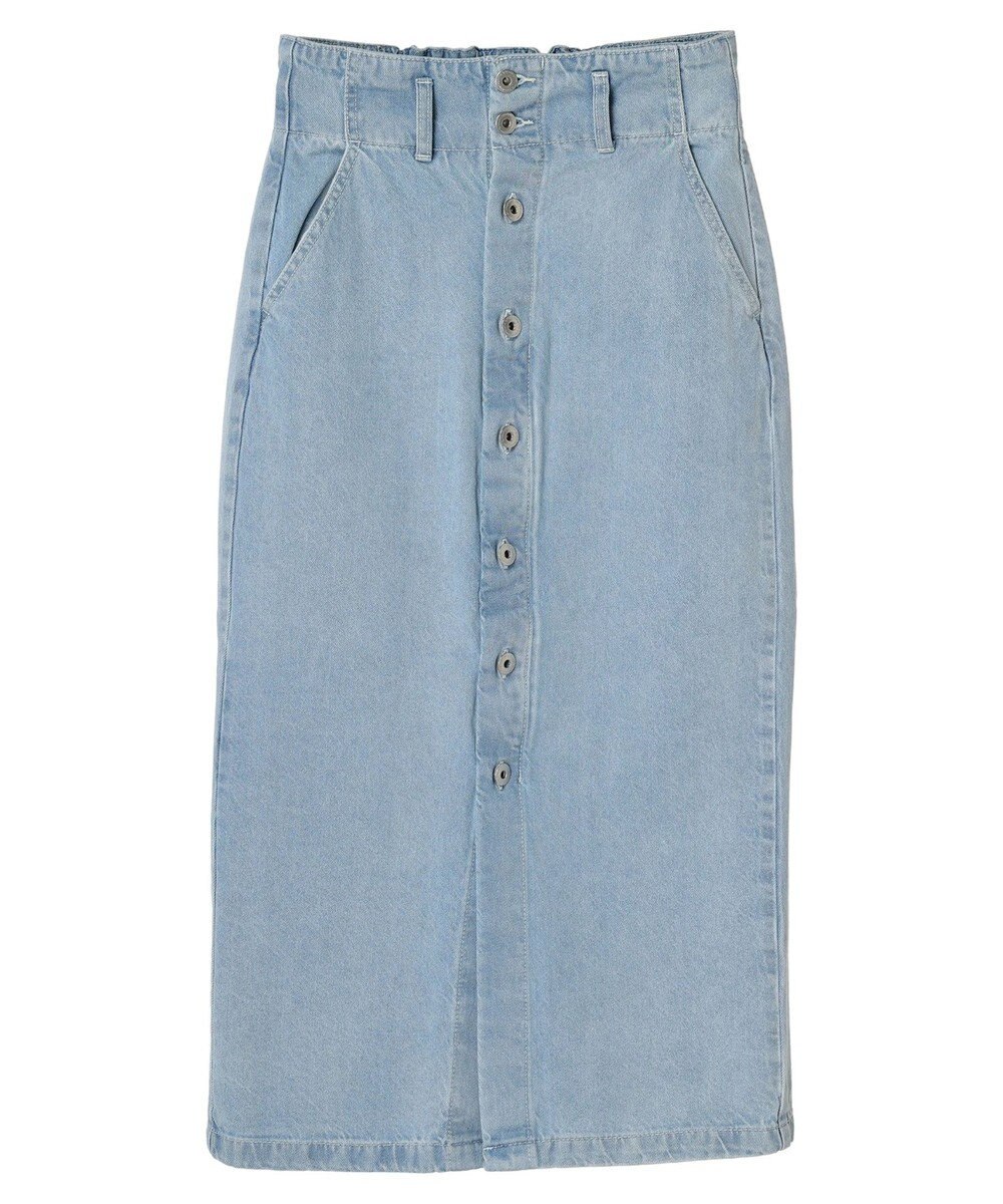earth music&ecology ボタンナローデニムスカート 