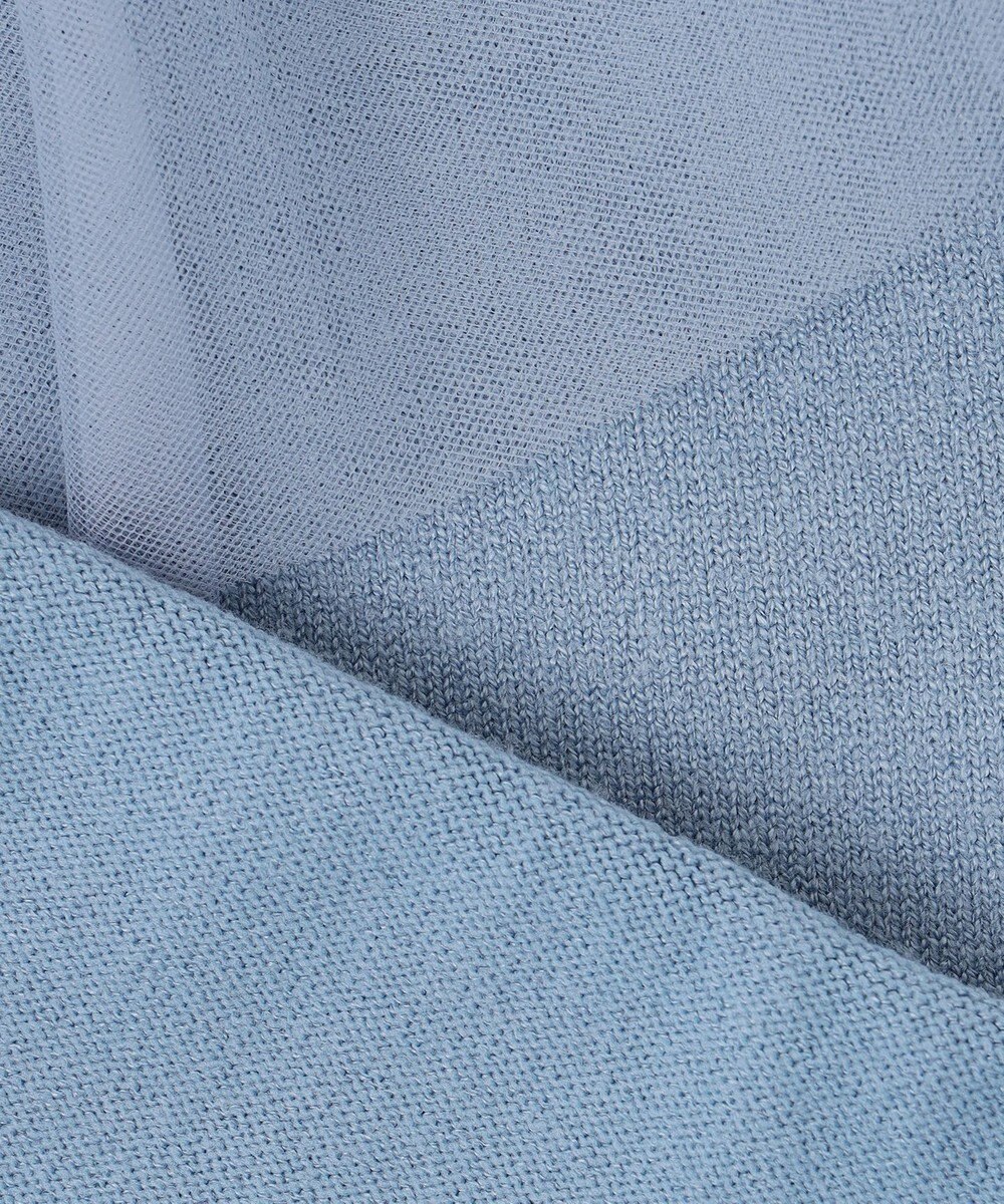 ANY SIS 【洗える】フリルチュールコンビ ニット 