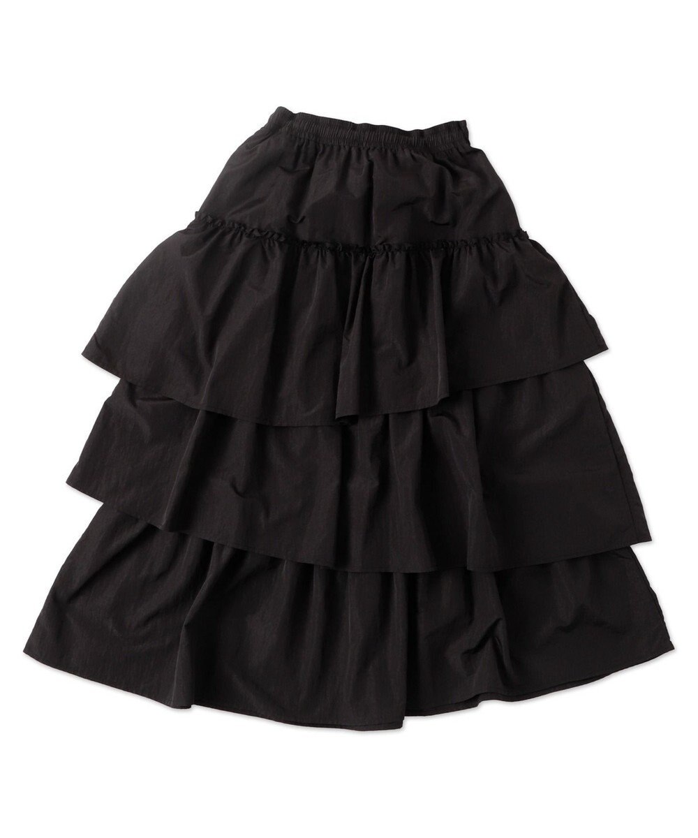 WEGO ナイロンティアードロングスカート 