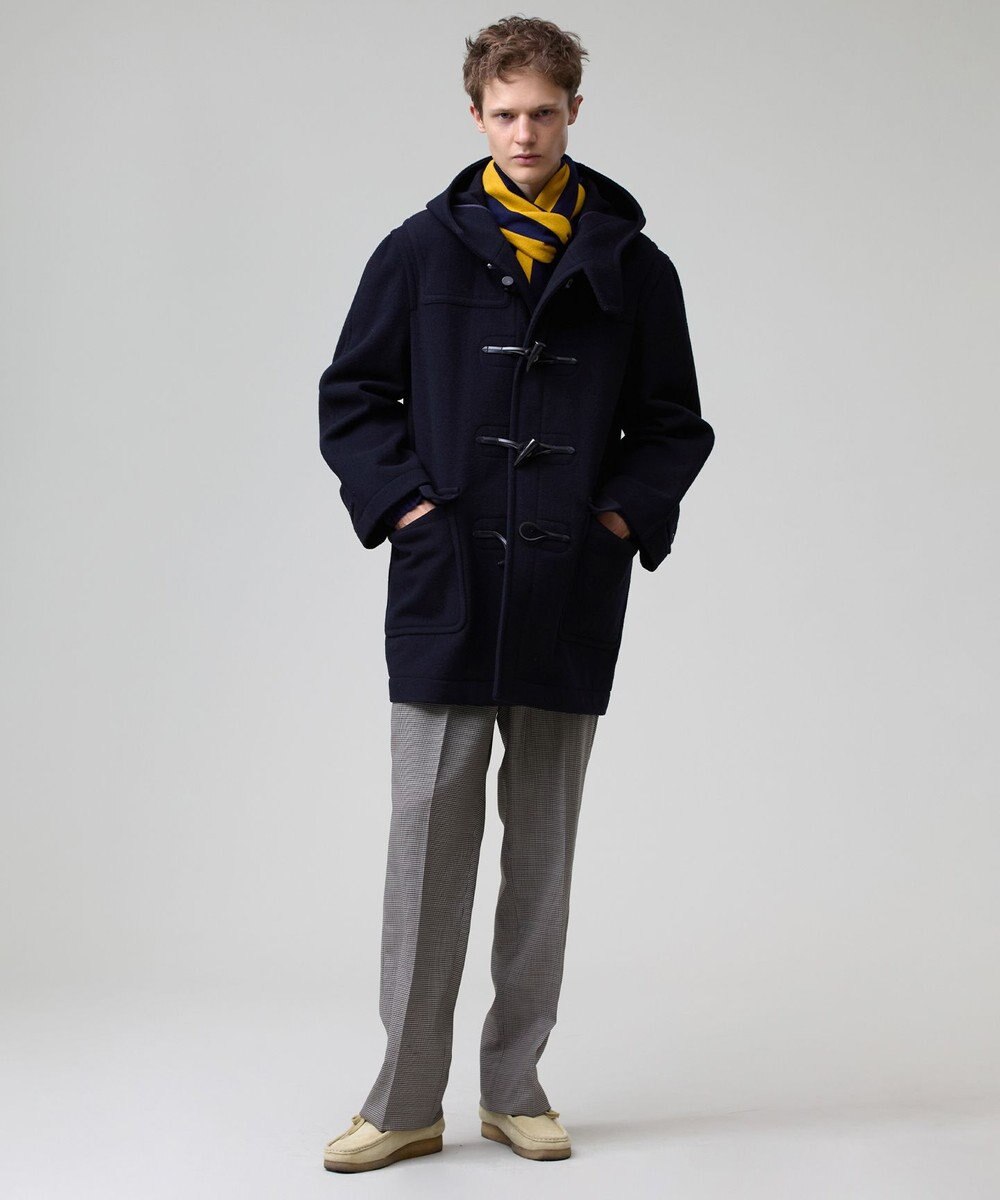 J.PRESS MEN 【J.PRESS ORIGINALS】【UNISEX】Wool Light Melton Short Duffle Coat / Baggy-Fit 