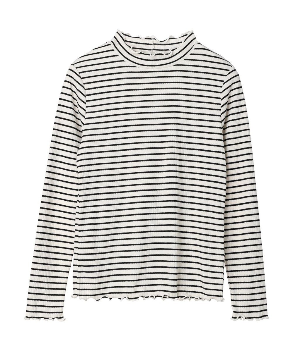 earth music&ecology チェーンリブハイネックプルオーバー 