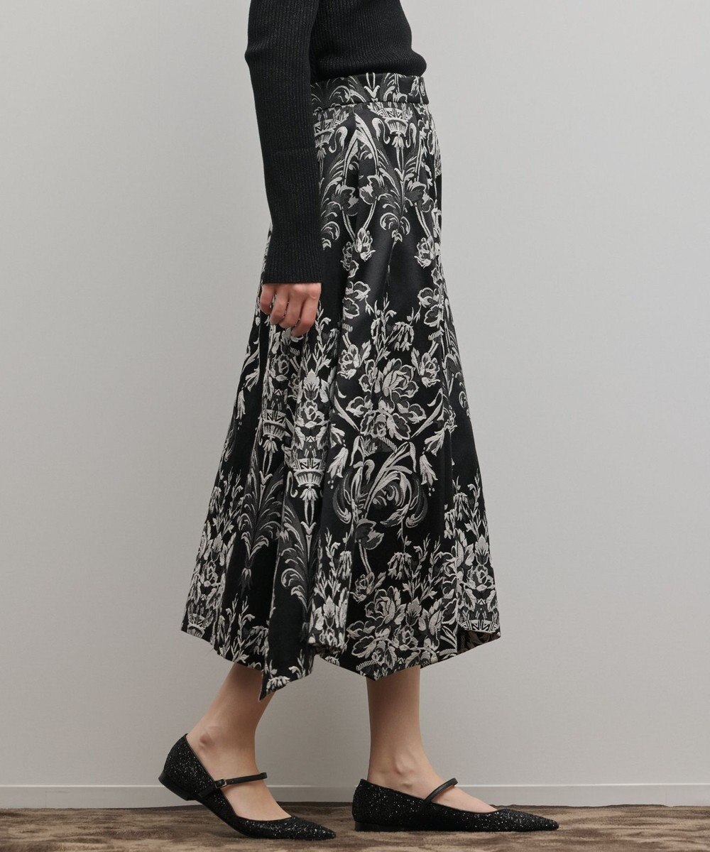 GRACE CONTINENTAL オーナメントジャガードハンカチヘムスカート 