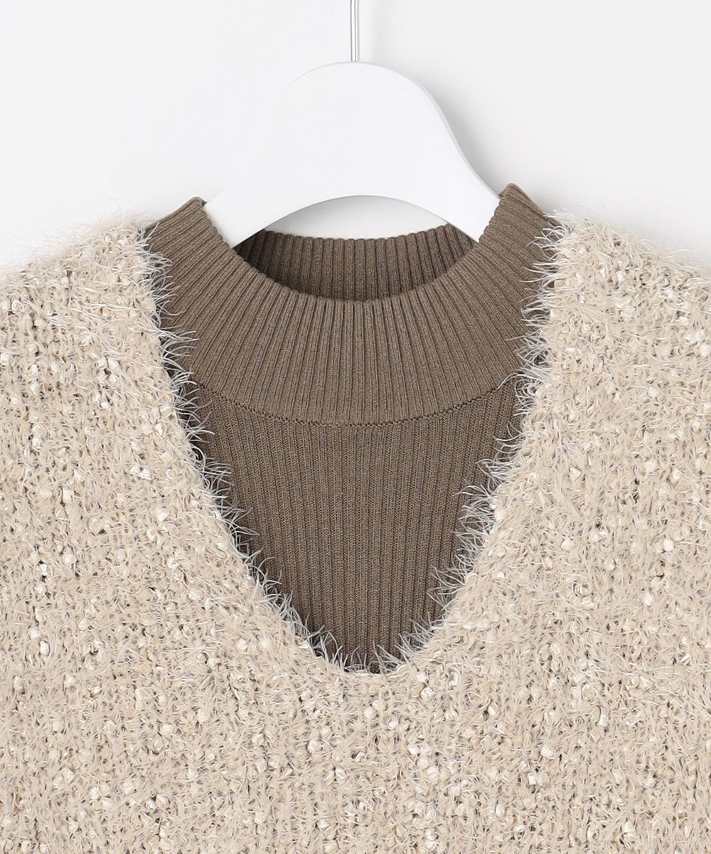 Feroux ジレ付きニット ワンピース 