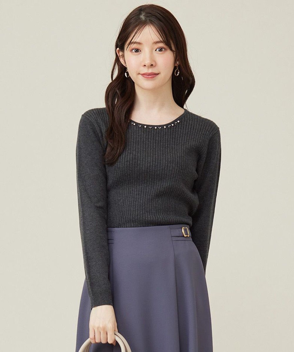 ANY SIS 【洗える】プチジュエル ニット 