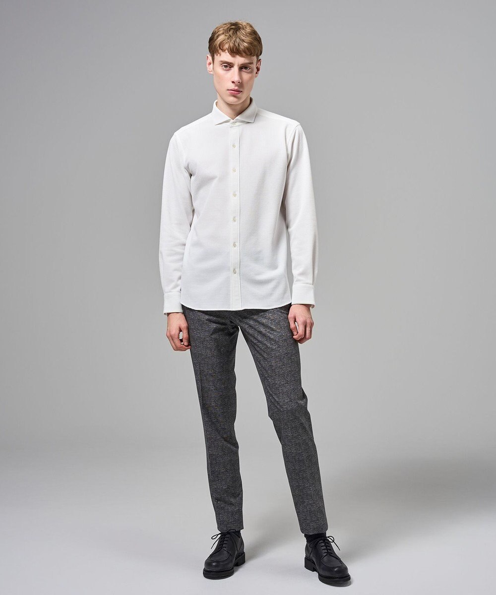 JOSEPH HOMME 【新素材】グリットタックジャージー　ホリゾンタルカラーシャツ 