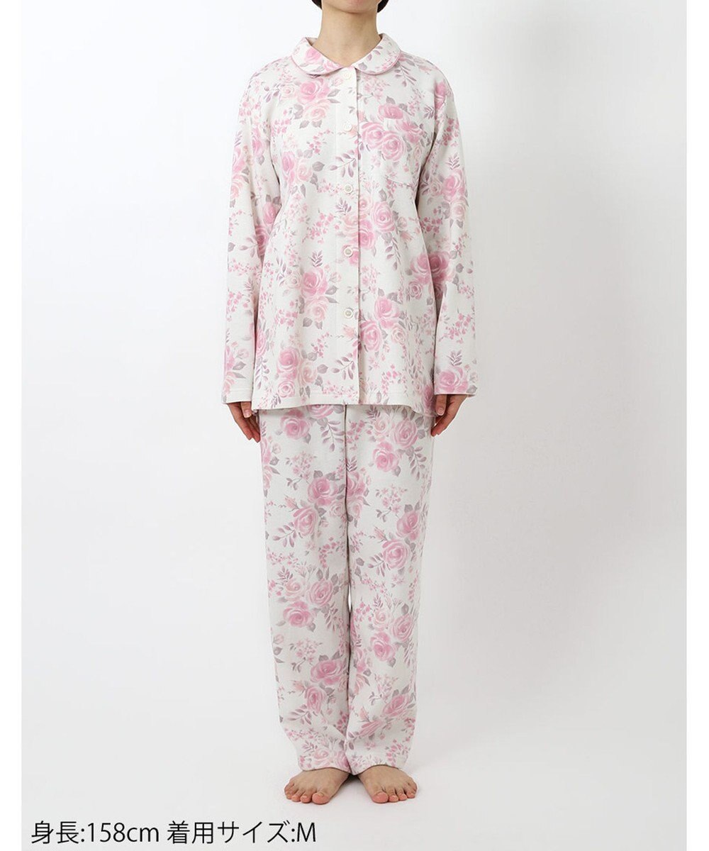 Wing パジャマ 長袖 長ズボン 綿混(本体) あったか レディース EP6016 ウイング／ワコール 