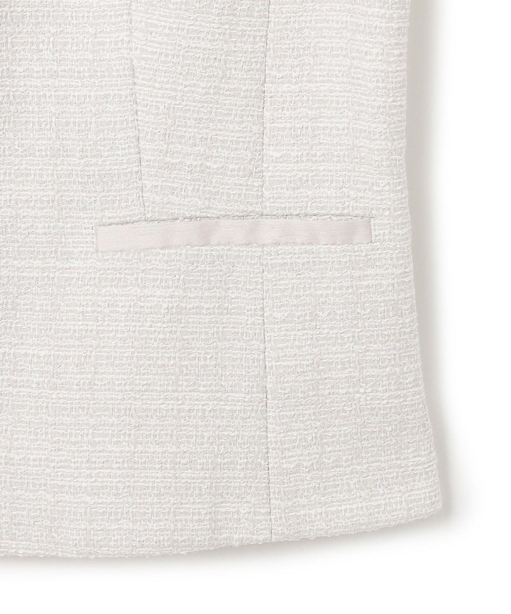 23区 L 【セットアップ対応】ライトシャインツイード ノーカラージャケット 