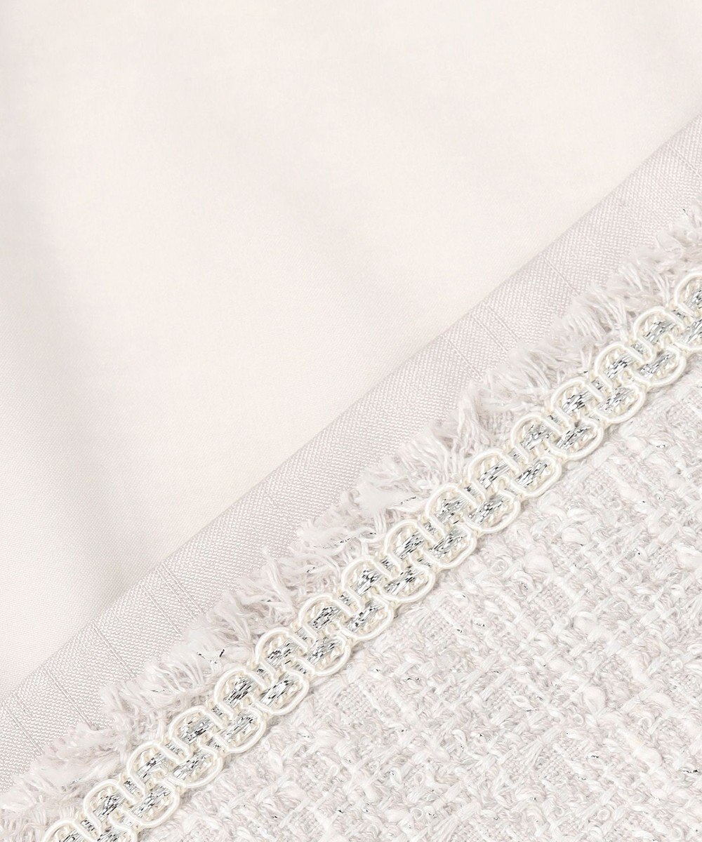 23区 L 【セットアップ対応】ライトシャインツイード ノーカラージャケット 