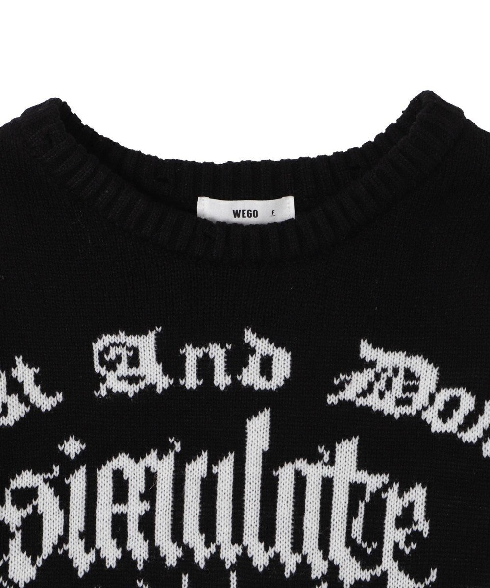 WEGO ウイングハートダメージニット 