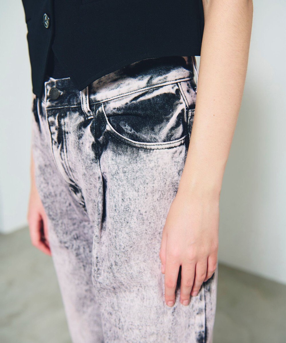 GRACE CONTINENTAL タイダイコクーンデニムパンツ 