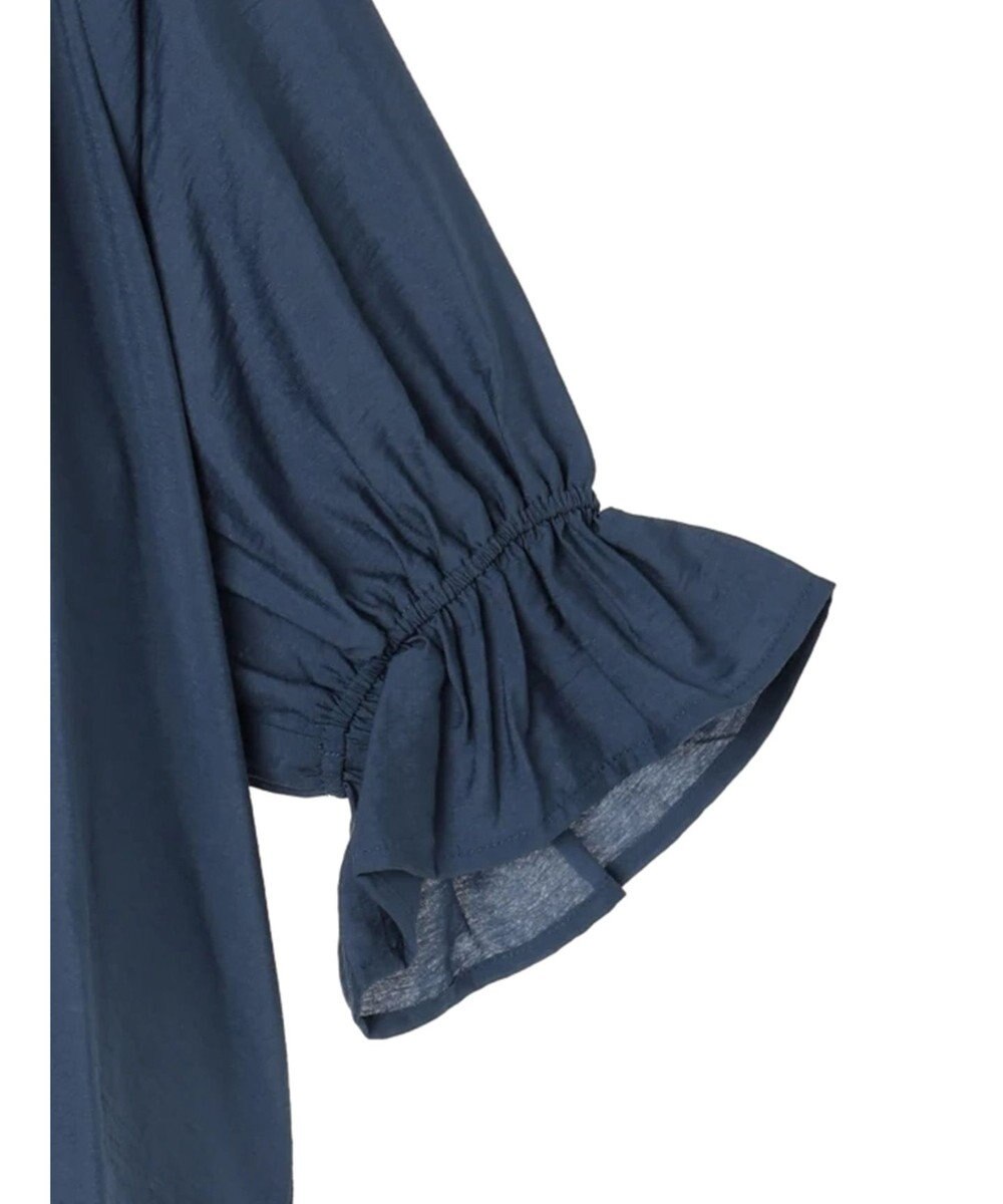 AMERICAN HOLIC 接触冷感　フリル衿５分袖ブラウス 