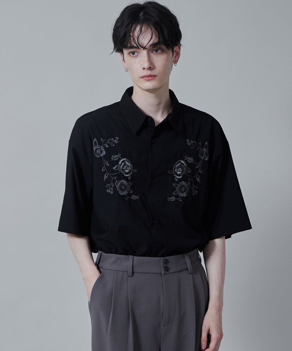WEGO TRフラワーモチーフシャツ（S） 