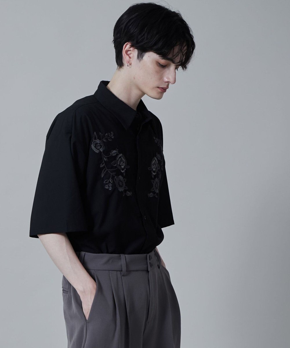 WEGO TRフラワーモチーフシャツ（S） 