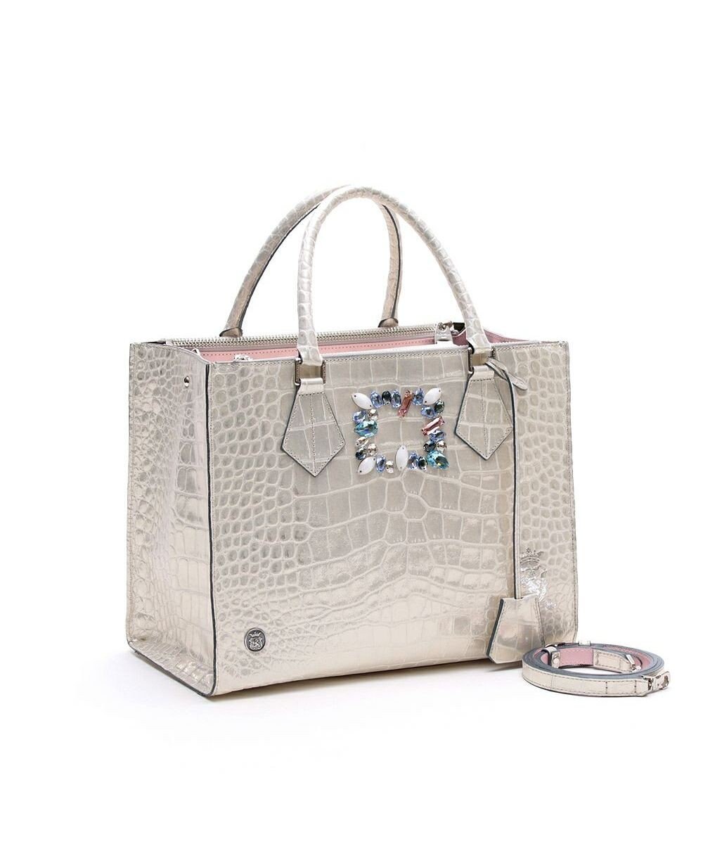 A.D.M.J. 【牛革】ヴィッテリグリシャムウェンディ/クリスタルソーイングWジップトート28cm 