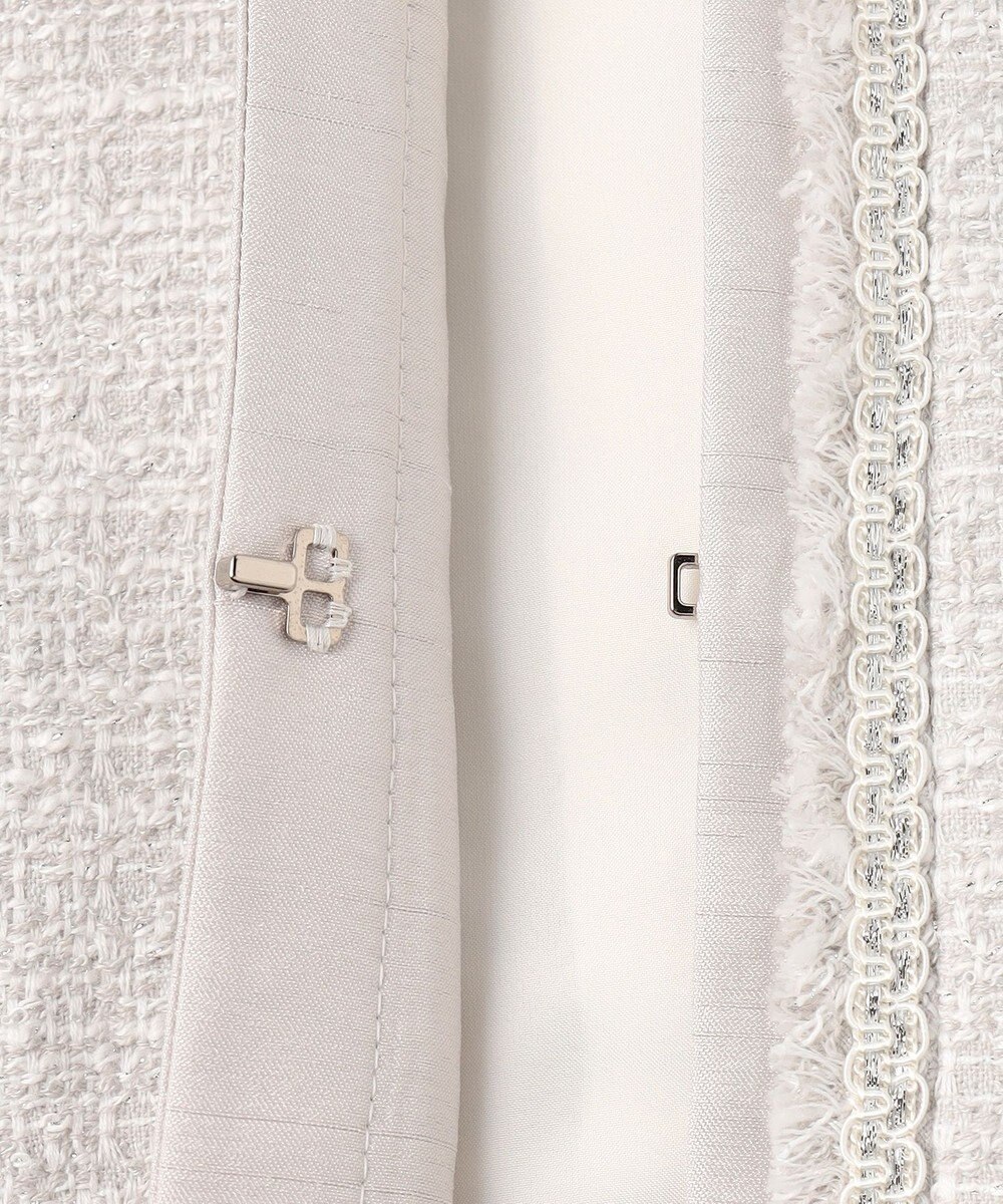 23区 L 【セットアップ対応】ライトシャインツイード ノーカラージャケット 