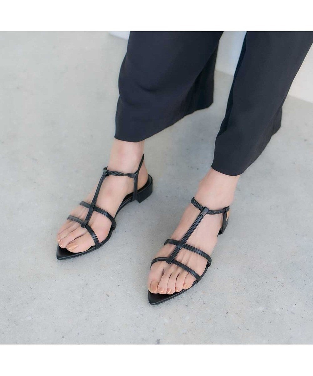 MODE ET JACOMO <carino>ポインテッドトゥTストラップサンダル 