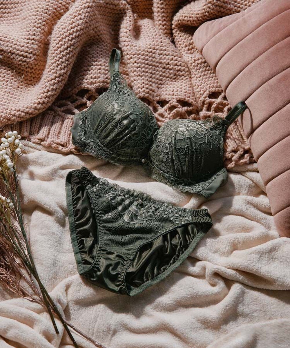 San-ai Resort（三愛水着楽園） 【northerly bra フィットシリーズ 谷間メイク】 カシュクールレースモールド ブラジャー＆ショーツSet B～Fカップ 